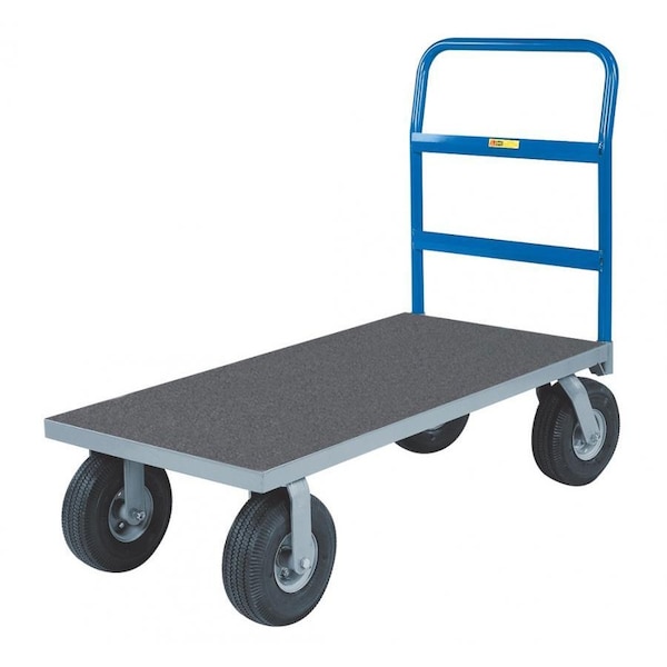 Platform Truck, 1200 Lbs Capacity, 9 Pneumatic, 30 X 48, Hardboard